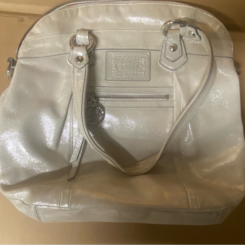 Coach Shimmering Cream Shoulder Bag - Picture 2 of 3